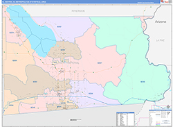 El Centro Metro Area Wall Map Color Cast Style 2026